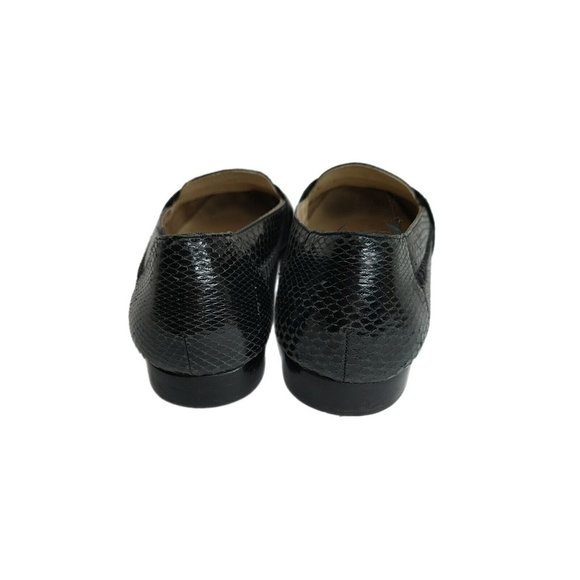 Ennesi Black Reptile Snakeskin Mens Slip On Loafers Size 9 Snakeskin main image 5